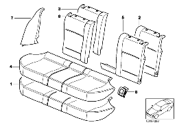 SEAT REAR, UPHOLSTERY & COVER BASE SEAT