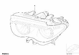 Reflektor diagram for BMW 7 Series E65 745i