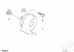 Sygnał dźwiękowy diagram for BMW 7 Series E65 745i