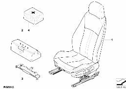 SEAT, FRONT, COMPLETE SEAT diagram for BMW Z4 E85 2.0i