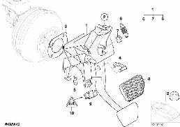 Dźwignia nożna diagram for BMW 7 Series E65 745i