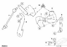 Czujnik regulacji zasięgu świateł diagram for BMW 7 Series E65 745i