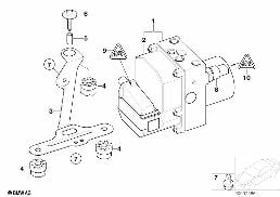 Agr. hydr. DSC/sterownik/Mocowanie diagram for BMW 7 Series E65 745i