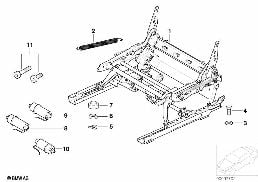 FRONT SEAT RAIL ELECTRICAL/SINGLE PARTS diagram for BMW Z4 E85 2.0i