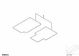Tapis de sol Velours diagram for BMW Z4 E85 2.5i