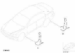 Fartuch błotnika diagram for BMW 7 Series E65 745i