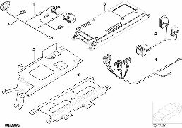Pieces de coffre a bagages - cordless diagram for BMW 5 Series E39 525td