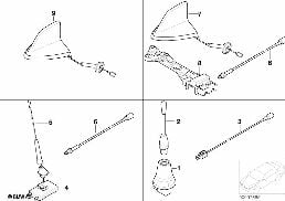 SINGLE PARTS F V-SERIES TELEPH. ANTENNA diagram for BMW 3 Series E46 318i
