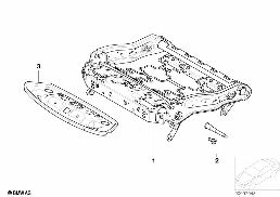 Fotel przedni, rama fotela diagram for BMW 7 Series E65 745i