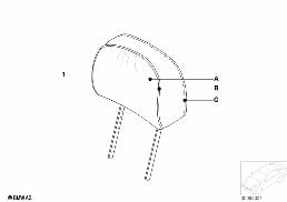 INDIV. HEADREST, LEATHER, WITH PIPING diagram for BMW 3 Series E46 318i