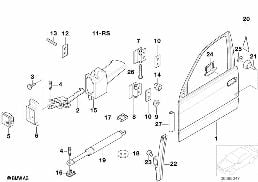 Porte AV-Charnière/Frein de porte diagram for BMW 5 Series E39 525td