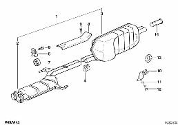 EXHAUST SYSTEM, REAR