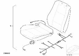 Kit de montage aeration active de siege diagram for BMW 5 Series E39 525td