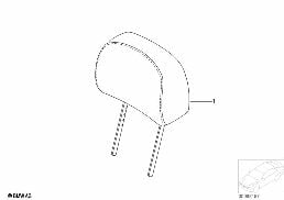 INDIV. HEADREST, STANDARD SEAT,ALCANTARA diagram for BMW 3 Series E46 318i