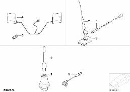 SINGLE PARTS F SIEMENSS10 TELEPH.ANTENNA diagram for BMW 3 Series E46 318i