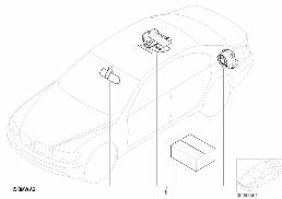 INSTALLATION KIT ALARM SYSTEM diagram for BMW 5 Series E60 LCI 523Li