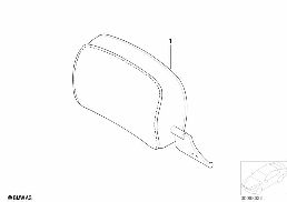 พนักพิงศีรษะด้านหน้าเฉพาะรุ่น, Alcantara diagram for BMW 3 Series E46 320Ci