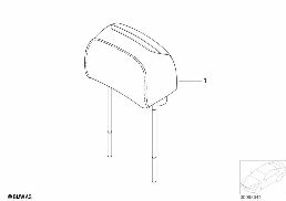 พนักพิงศีรฯด้านหลัง ฉพ.รุ่น,สี ALCANTARA diagram for BMW 3 Series E46 320Ci
