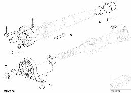 Articulation palier de transmission diagram for BMW Z4 E85 2.5i