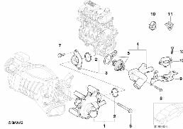 WATERPUMP - THERMOSTAT diagram for BMW MINI R53 Cooper S