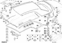 하드톱,개별 부품 diagram for BMW 3 Series E46 318Ci