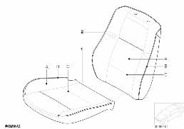 INDIV.COVER,STAND.SEAT,LEATH. WITH STRIP diagram for BMW 3 Series E46 318i