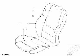 个性化 座套 跑车座椅 皮革 N6 diagram for BMW 3 Series E46 316ti
