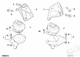 ENGINE SUSPENSION diagram for BMW 7 Series E65 760i