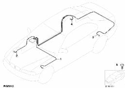 Przewody naprawcze RDC diagram for BMW 7 Series E65 745i