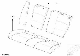 个性化座套 后部座椅 皮革 N6 diagram for BMW 3 Series E46 316ti