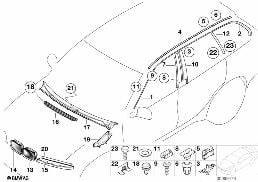 Äussere Blenden / Ziergitter diagram for BMW 3 Series E46 316i