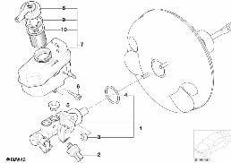 BRAKE MASTER CYLINDER DSC diagram for BMW 3 Series E46 318i