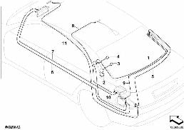 Przewód anteny audio/wideo diagram for BMW 7 Series E65 745i