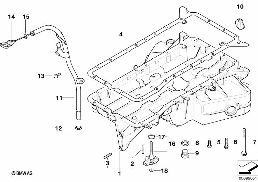 OIL PAN/OIL LEVEL INDICATOR diagram for BMW 7 Series E65 740d