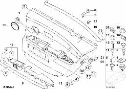 Tapic. drzwi tylna - Boczna pod. pow. diagram for BMW 7 Series E65 745i