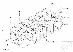 CYLINDER HEAD diagram for BMW 7 Series E65 740d