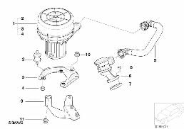 배기가스 유해물질-저감-공기펌프 diagram for BMW 3 Series E46 318i