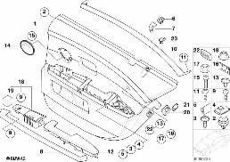 REAR DOOR LININGS-SIDE AIR BAG/LONG diagram for BMW 7 Series E66 760Li