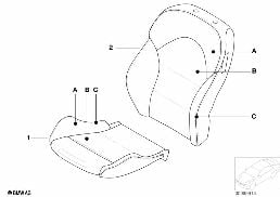 Individual Bezug Sportsitz Leder diagram for BMW 3 Series E46 M3