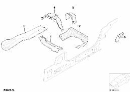 REAR FLOOR PARTS diagram for BMW Z4 E85 2.5si