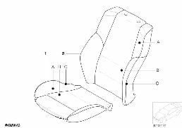 INDIV.COVER,SPORTS SEAT,ALCANTARA/ONLINE diagram for BMW 3 Series E46 318i