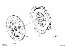 CLUTCH diagram for BMW 2500-3.3Li 2800