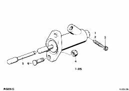 CLUTCH SLAVE CYLINDER diagram for BMW 7 Series E23 733i