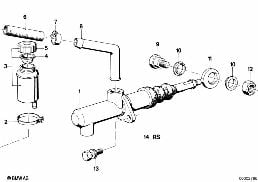 INPUT CYLINDER CLUTCH diagram for BMW 7 Series E23 728