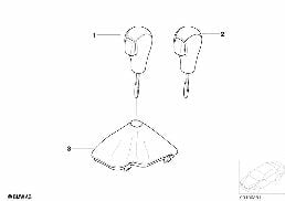 SELECTOR LEVER HANDLES / COVERS diagram for BMW Z4 E85 3.0si