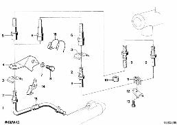PRESSURE HOSE ASSY.CLUTCH diagram for BMW 7 Series E23 728