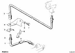 PRESSURE HOSE ASSY.CLUTCH diagram for BMW 7 Series E23 733i