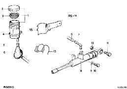 Привод управления сцеплением diagram for BMW 3 Series E30 323i