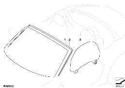 Vitrage diagram for BMW Z4 E85 2.5i