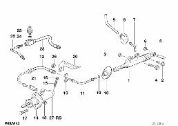 CLUTCH CONTROL diagram for BMW 3 Series E36 318is